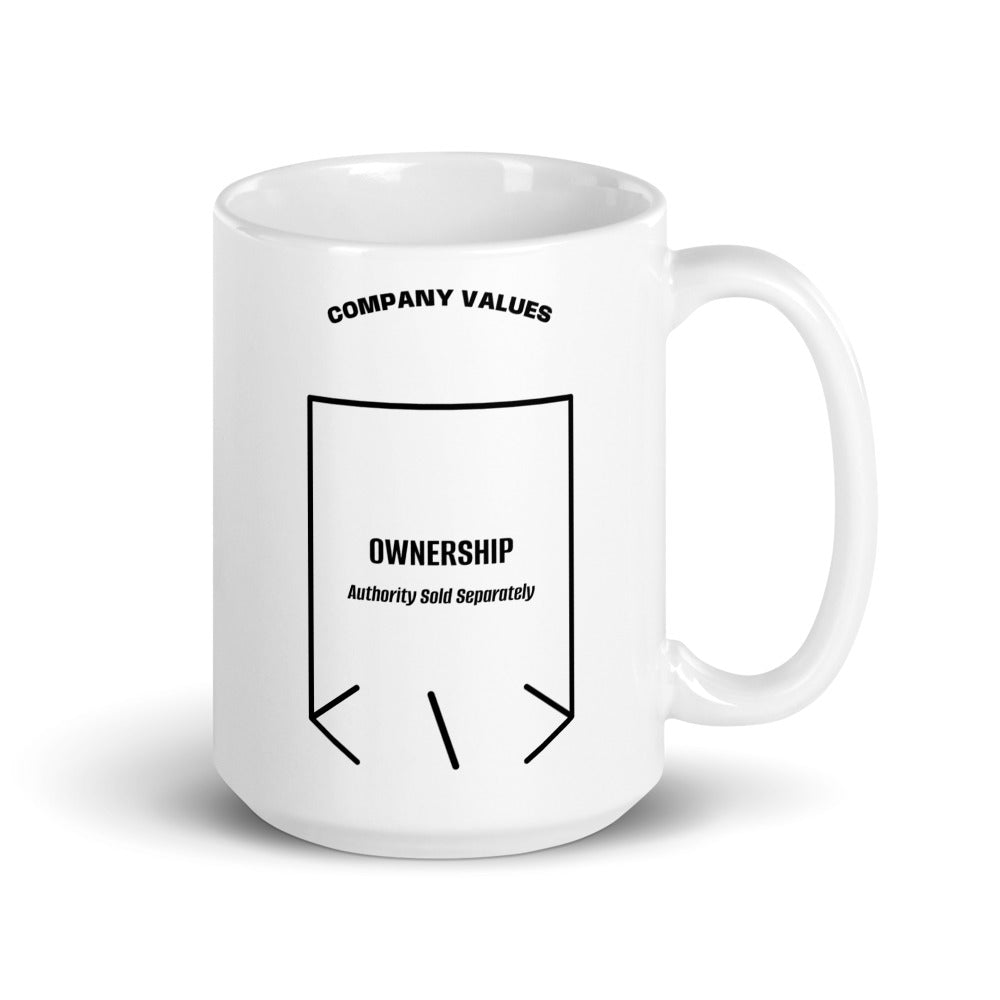 Ownership — White Black back mockup (15 oz)