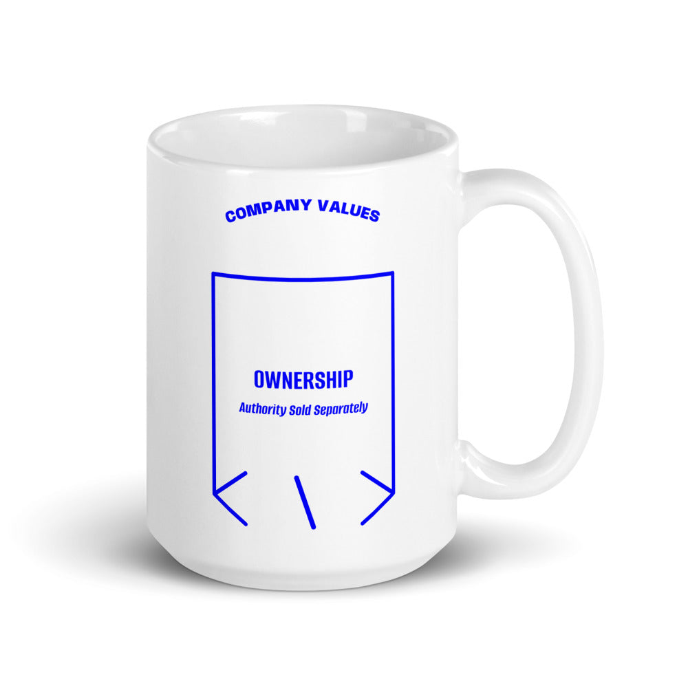 Ownership — White Blue back mockup (15 oz)