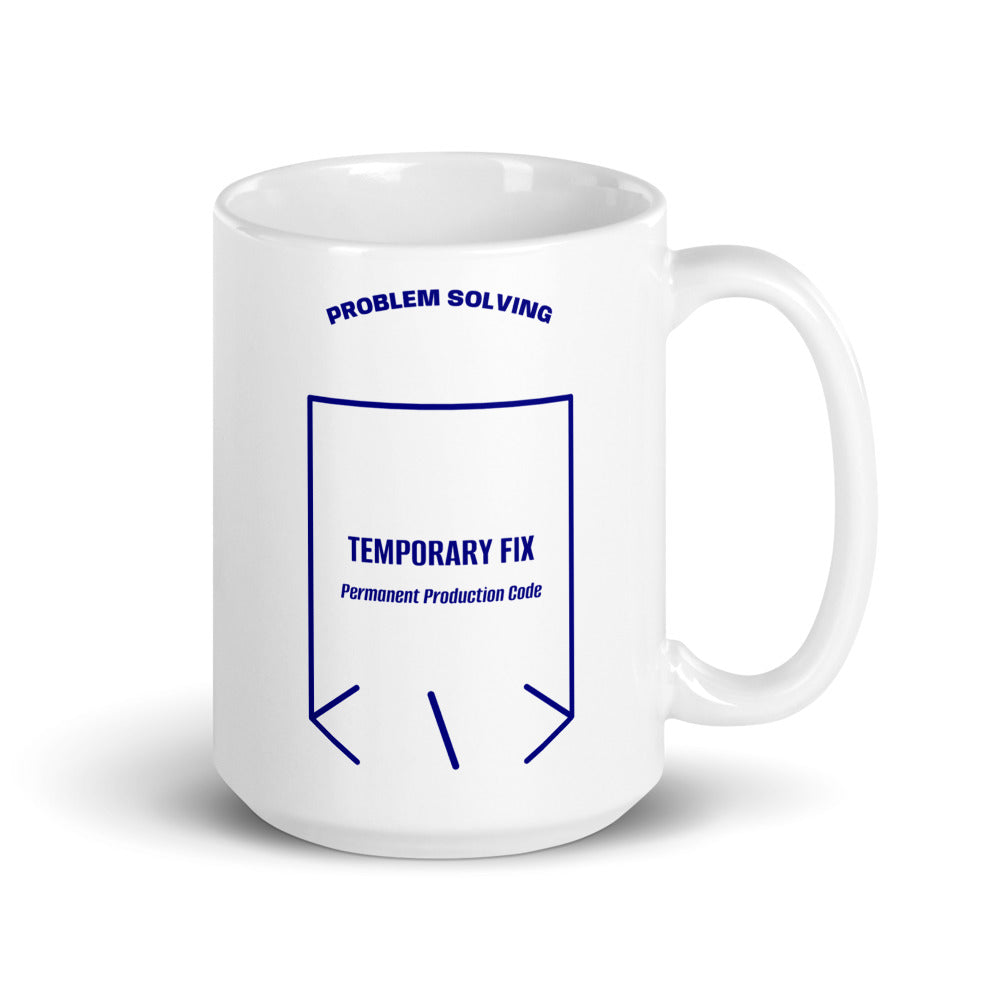 Temporary Fix — White Navy back mockup (15 oz)