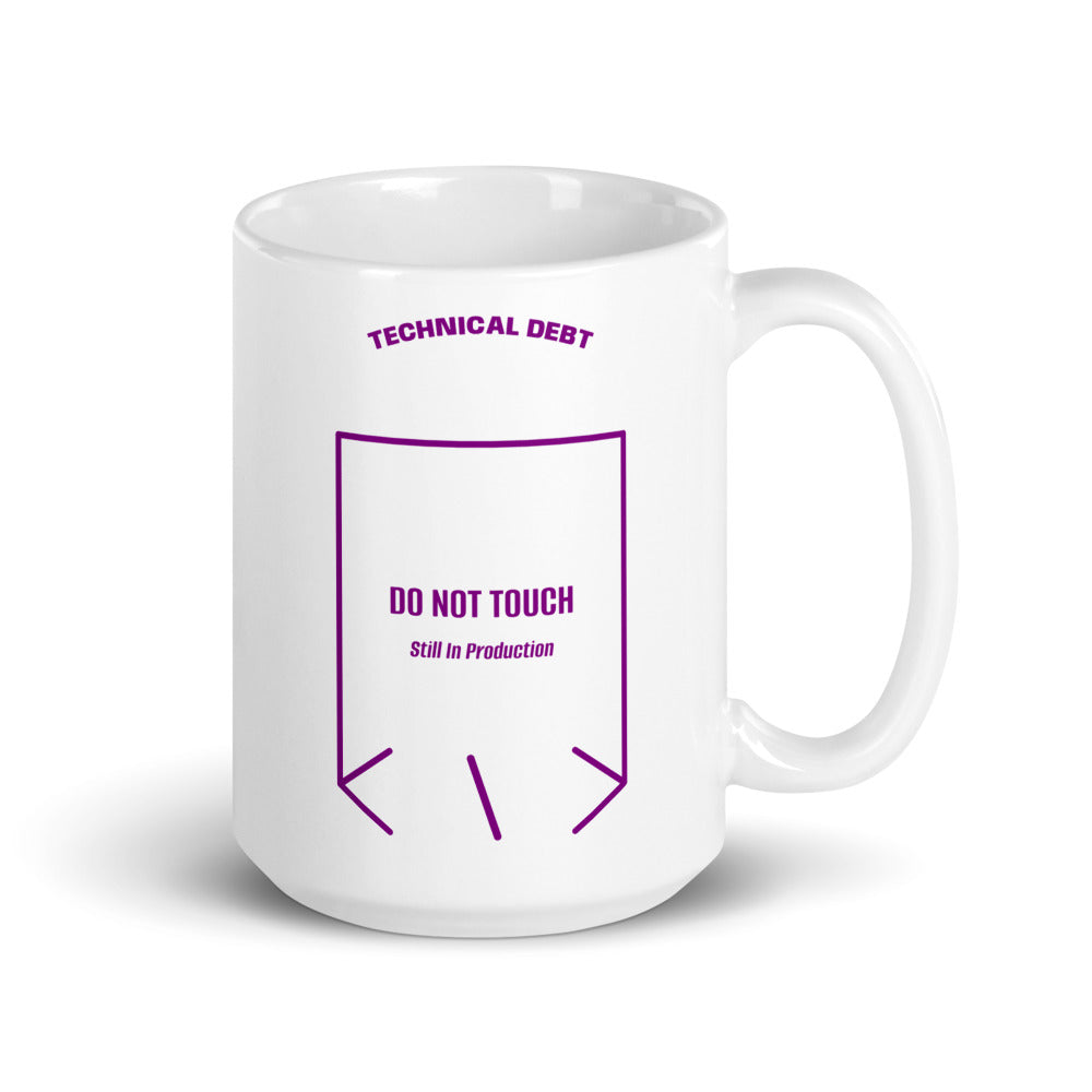 Do Not Touch — White Purple back mockup (15 oz)