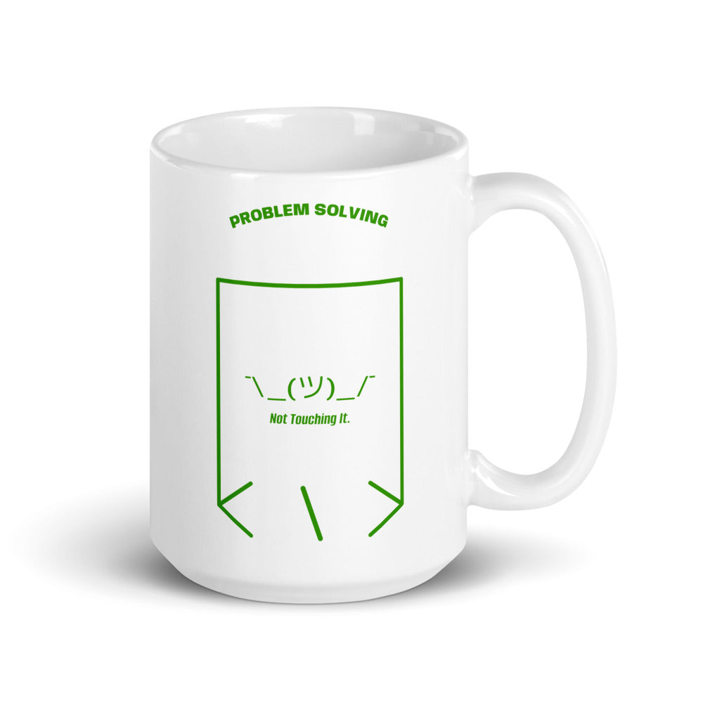 ¯\_(ツ)_/¯ — White Green back mockup (15 oz)