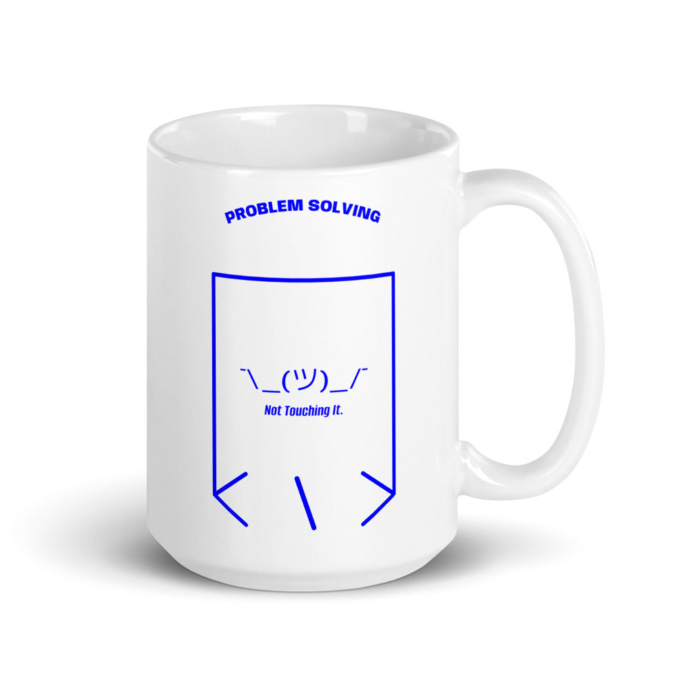 ¯\_(ツ)_/¯ — White Blue back mockup (15 oz)