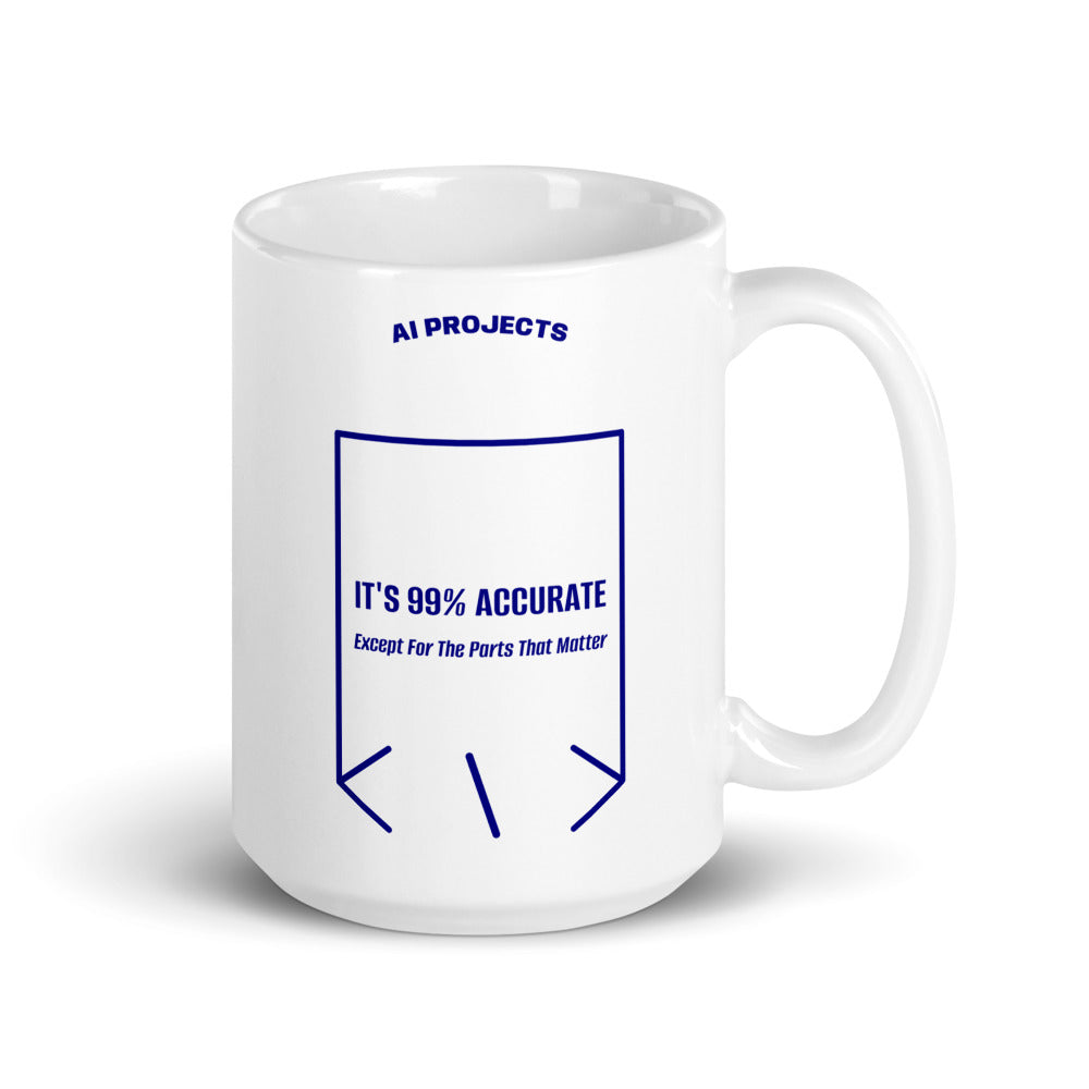 It's 99% Accurate — White Navy back mockup (15 oz)