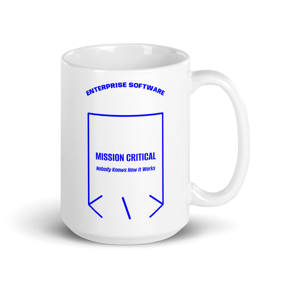 Mission Critical — White Blue back mockup (15 oz)