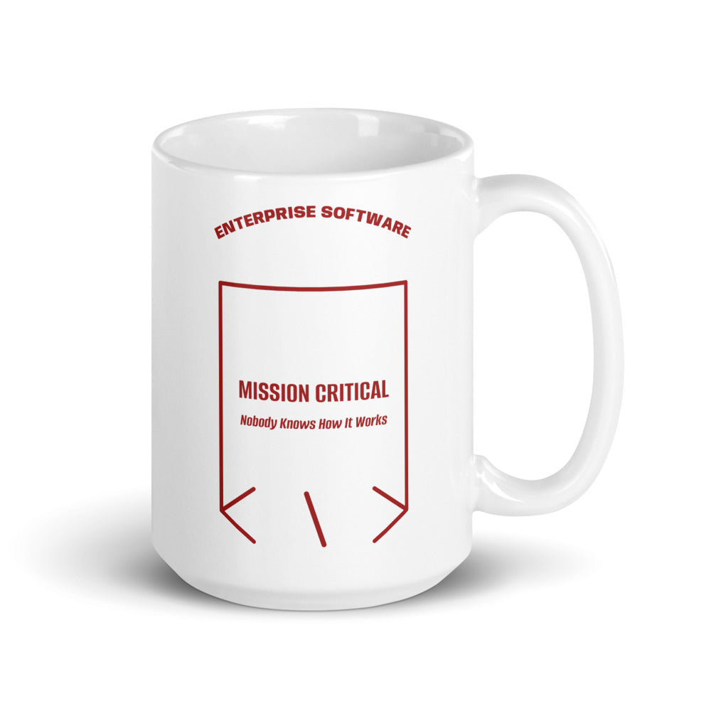 Mission Critical — White Brown back mockup (15 oz)