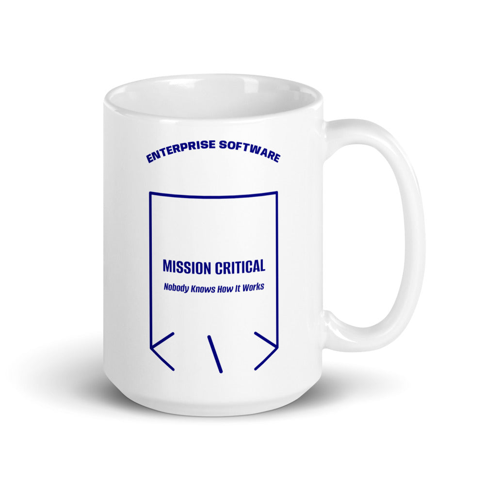 Mission Critical — White Navy back mockup (15 oz)