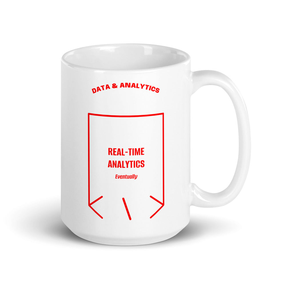 Real-Time Analytics — White Red back mockup (15 oz)