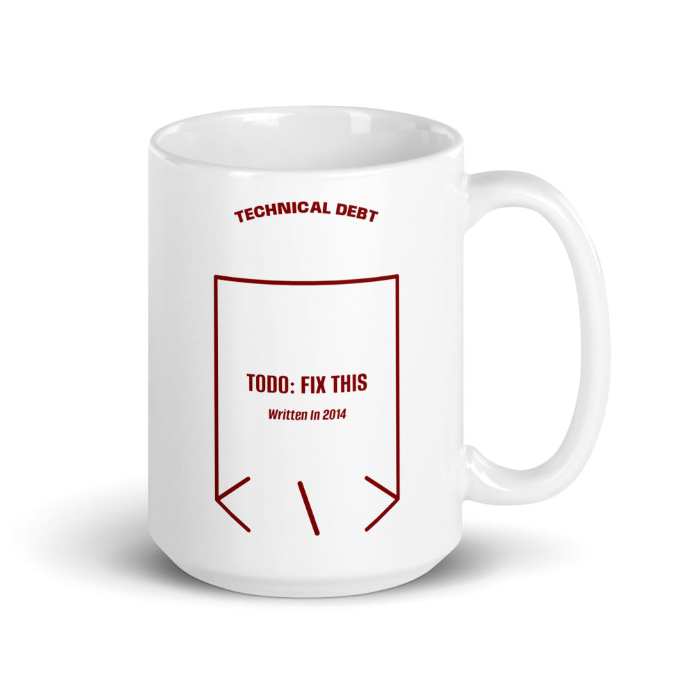 TODO: Fix This — White Maroon back mockup (15 oz)