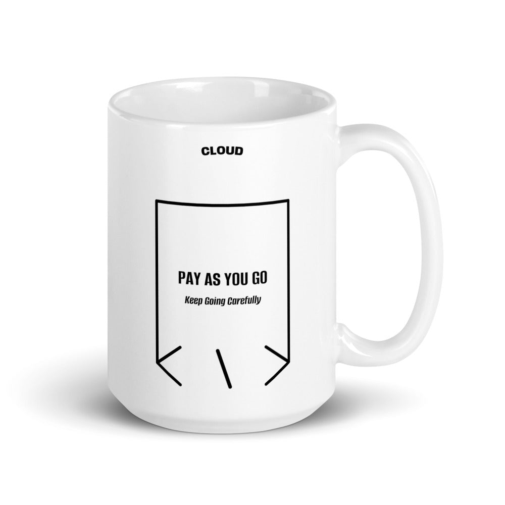 Pay As You Go — White Black back mockup (15 oz)