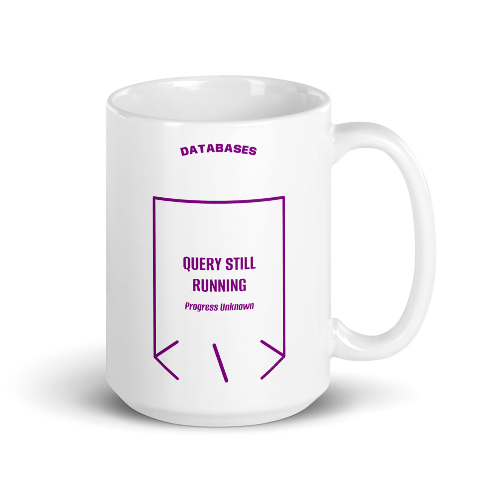 Query Still Running — White Purple back mockup (15 oz)