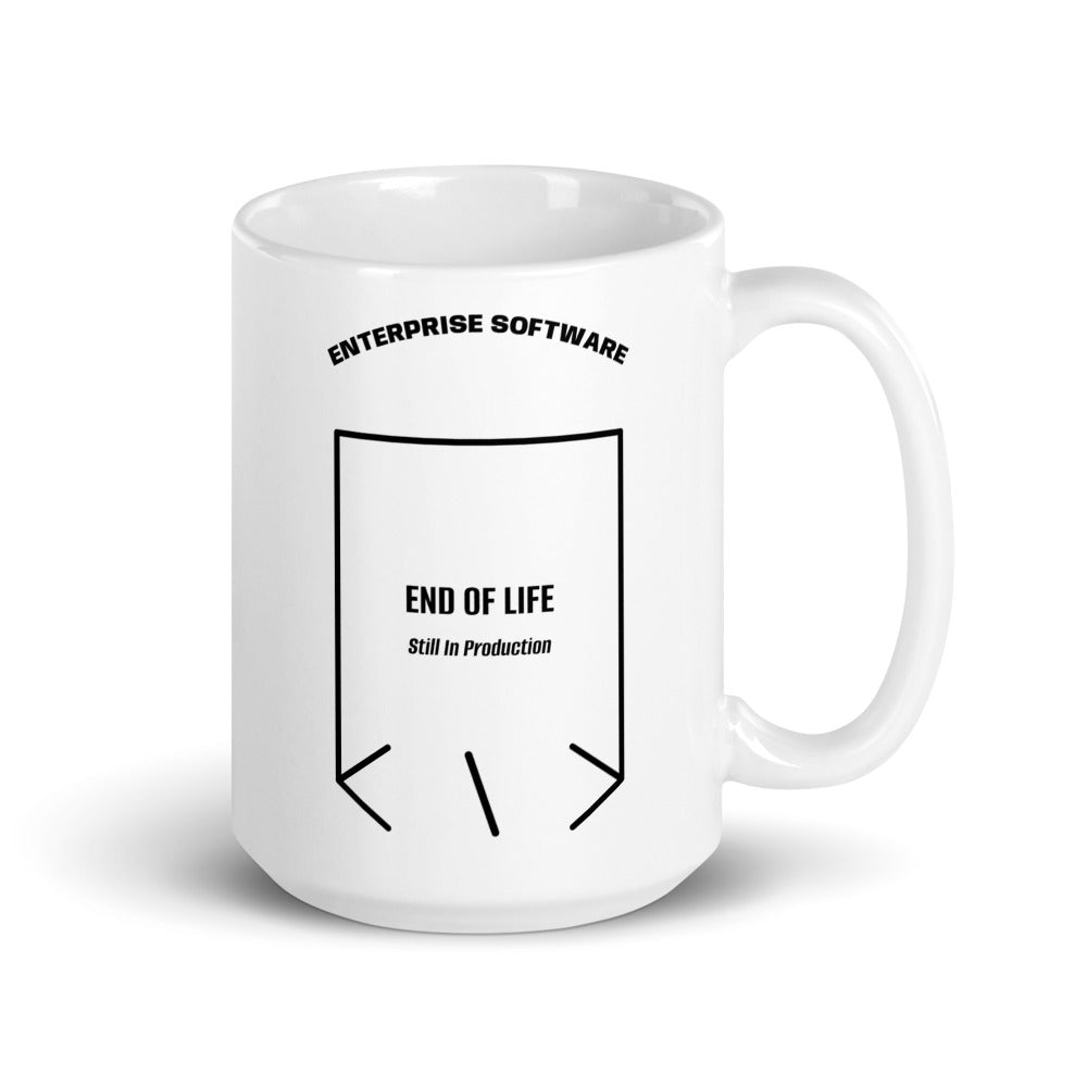End Of Life — White Black back mockup (15 oz)