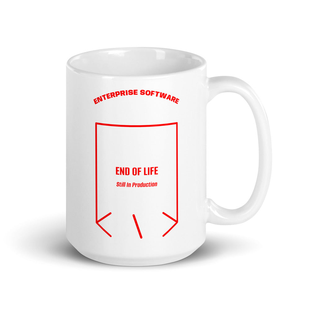 End Of Life — White Red back mockup (15 oz)