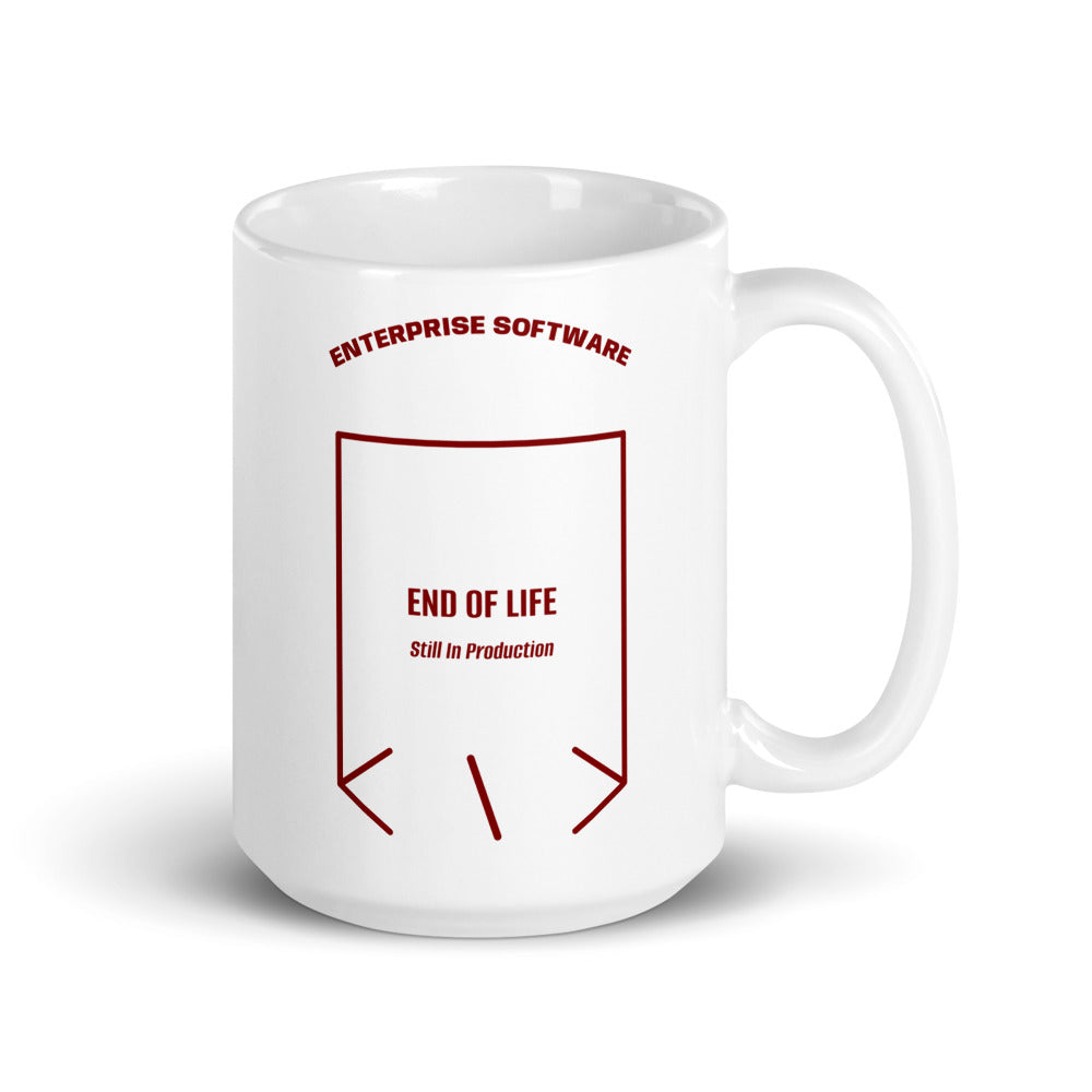 End Of Life — White Maroon back mockup (15 oz)