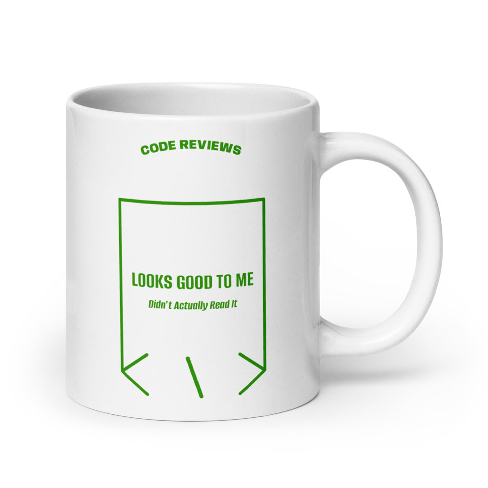Looks Good To Me — White Green back mockup (20 oz)