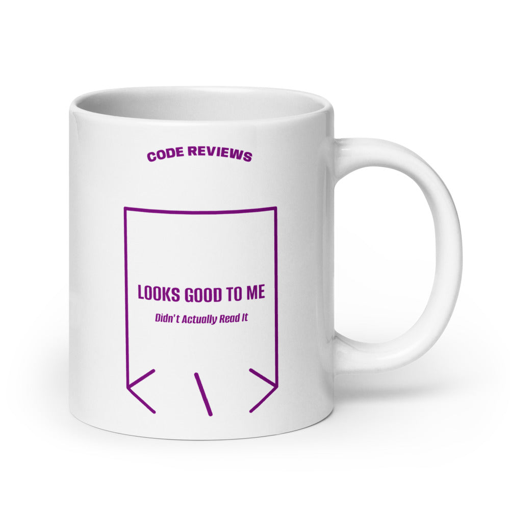 Looks Good To Me — White Purple back mockup (20 oz)
