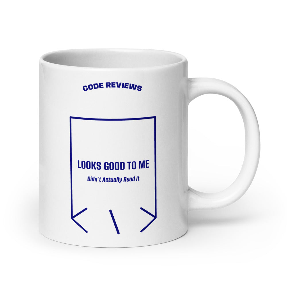 Looks Good To Me — White Navy back mockup (20 oz)