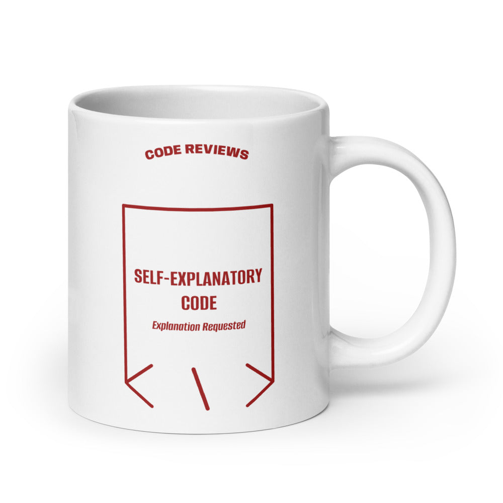Self-Explanatory Code — White Brown back mockup (20 oz)