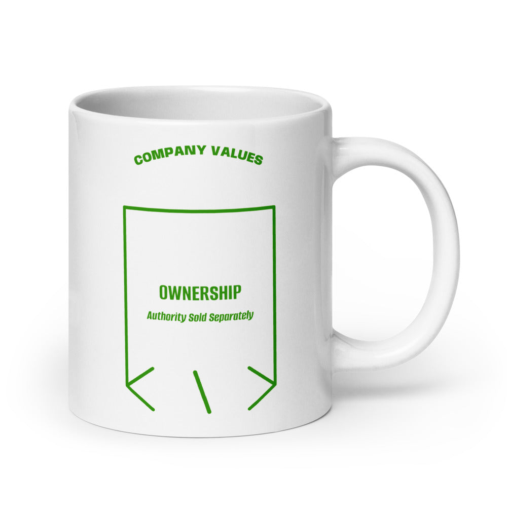 Ownership — White Green back mockup (20 oz)