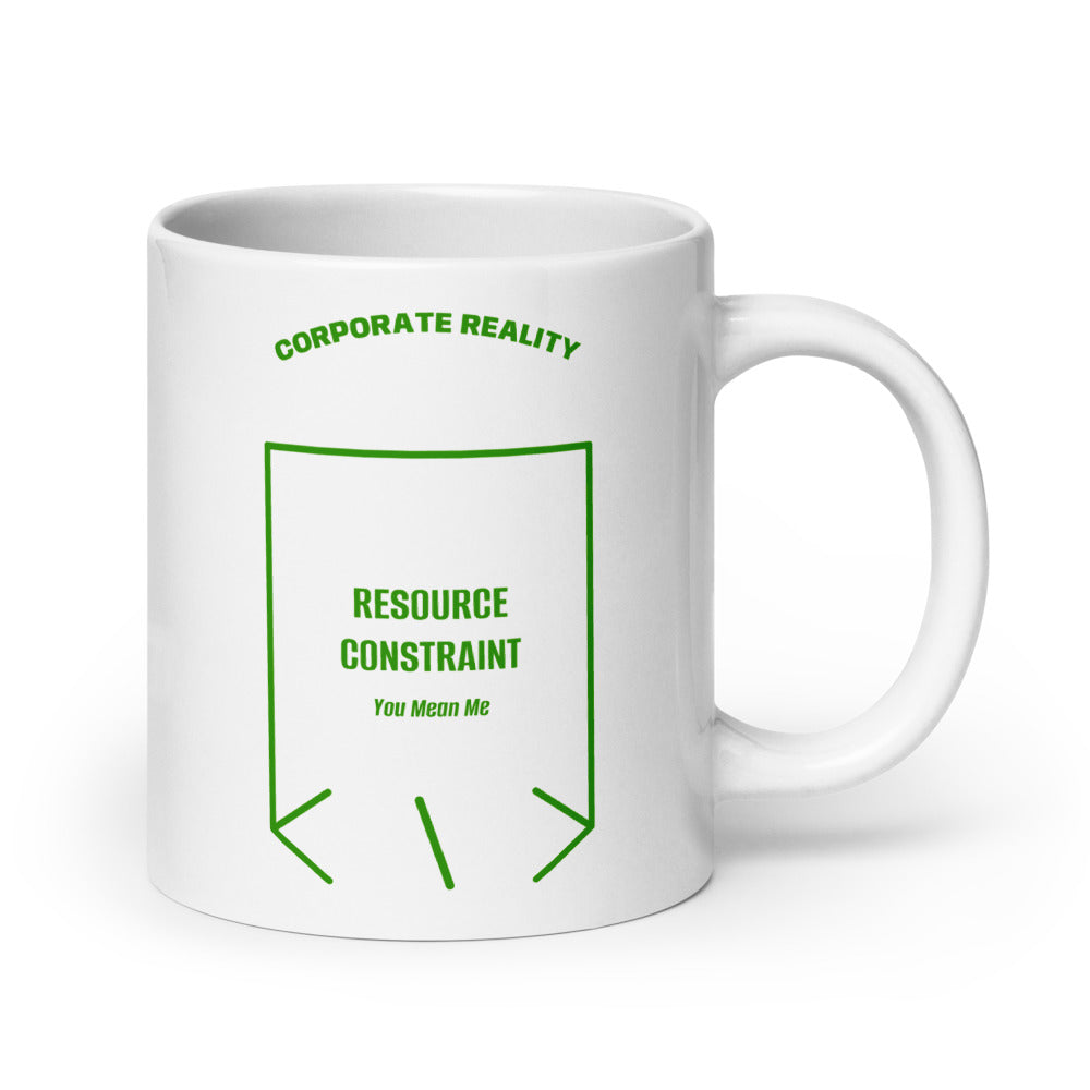 Resource Constraint — White Green back mockup (20 oz)