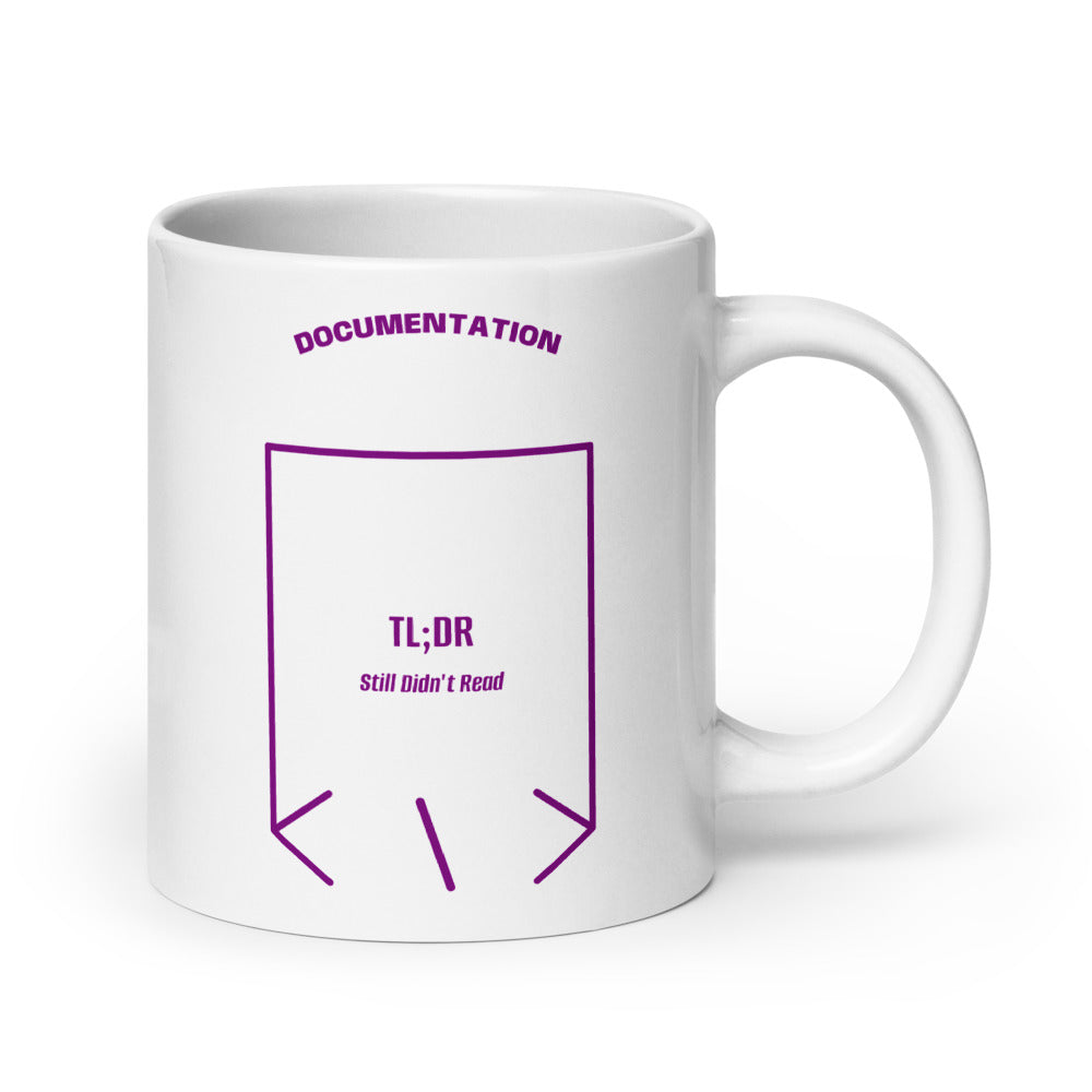 TL;DR — White Purple back mockup (20 oz)