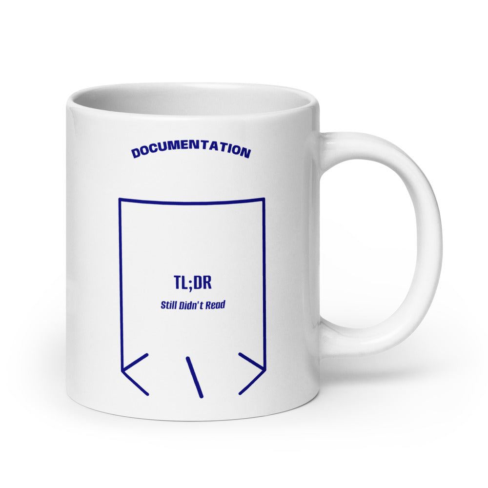 TL;DR — White Navy back mockup (20 oz)