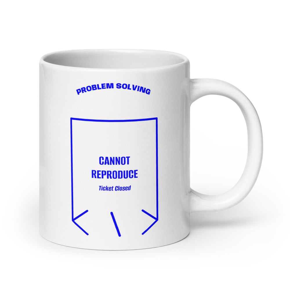 Cannot Reproduce — White Blue back mockup (20 oz)