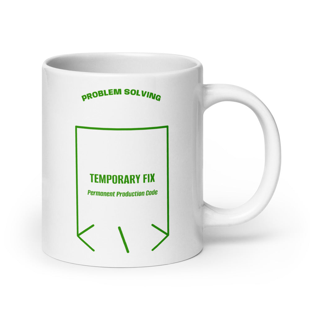 Temporary Fix — White Green back mockup (20 oz)