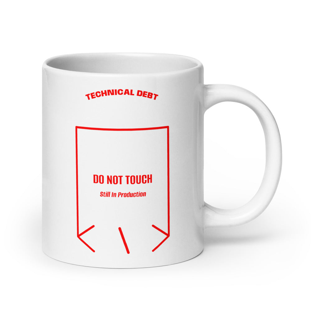 Do Not Touch — White Red back mockup (20 oz)