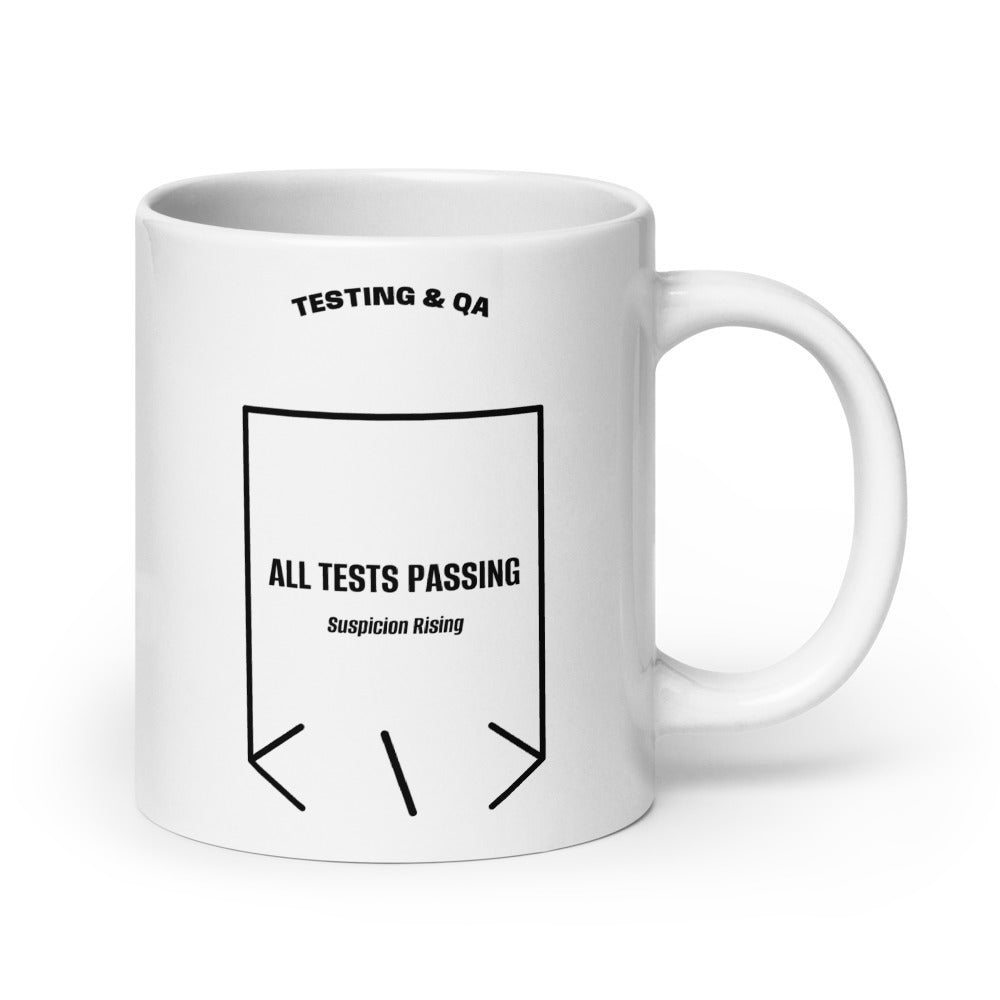 All Tests Passing — White Black back mockup (20 oz)