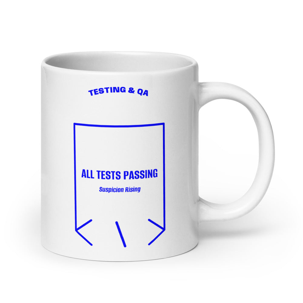 All Tests Passing — White Blue back mockup (20 oz)