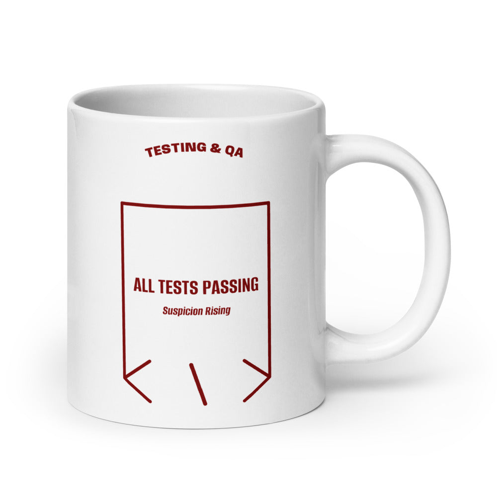 All Tests Passing — White Maroon back mockup (20 oz)