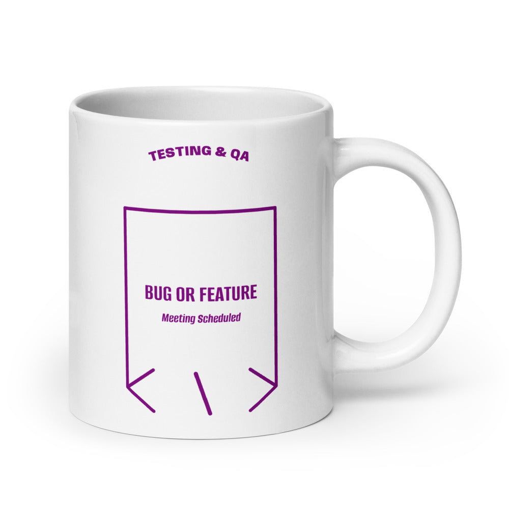 Bug Or Feature — White Purple back mockup (20 oz)