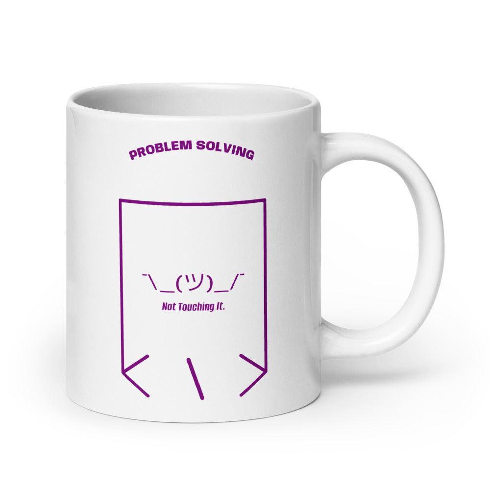 ¯\_(ツ)_/¯ — White Purple back mockup (20 oz)