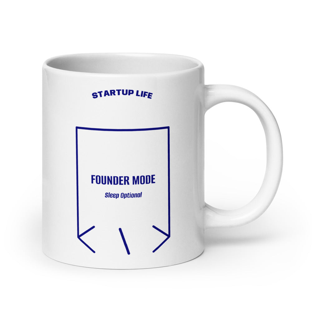 Founder Mode — White Navy back mockup (20 oz)