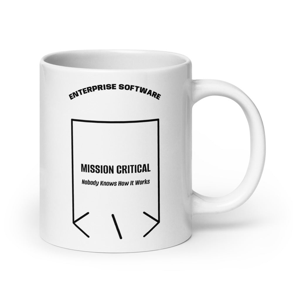 Mission Critical — White Black back mockup (20 oz)