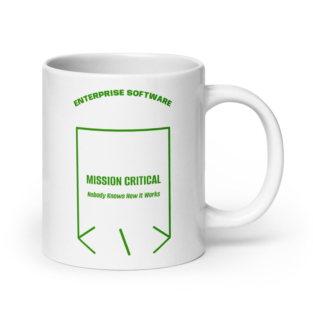 Mission Critical — White Green back mockup (20 oz)