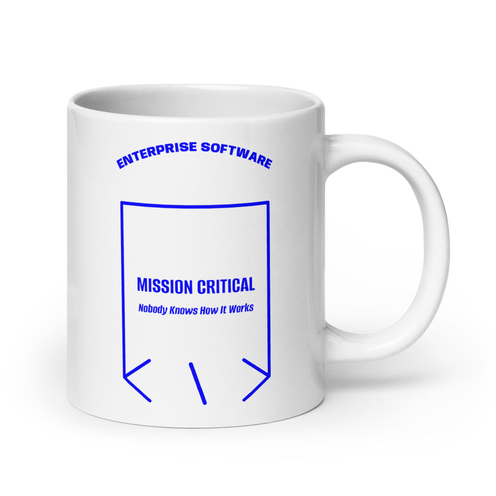 Mission Critical — White Blue back mockup (20 oz)