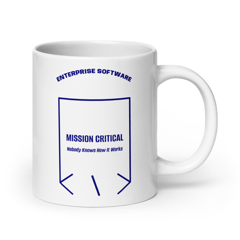 Mission Critical — White Navy back mockup (20 oz)