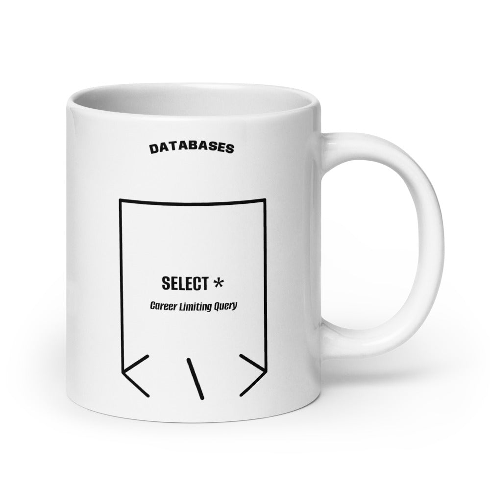 SELECT * — White Black back mockup (20 oz)