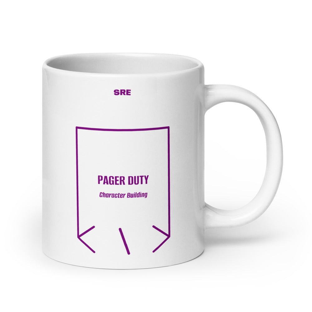 Pager Duty — White Purple back mockup (20 oz)