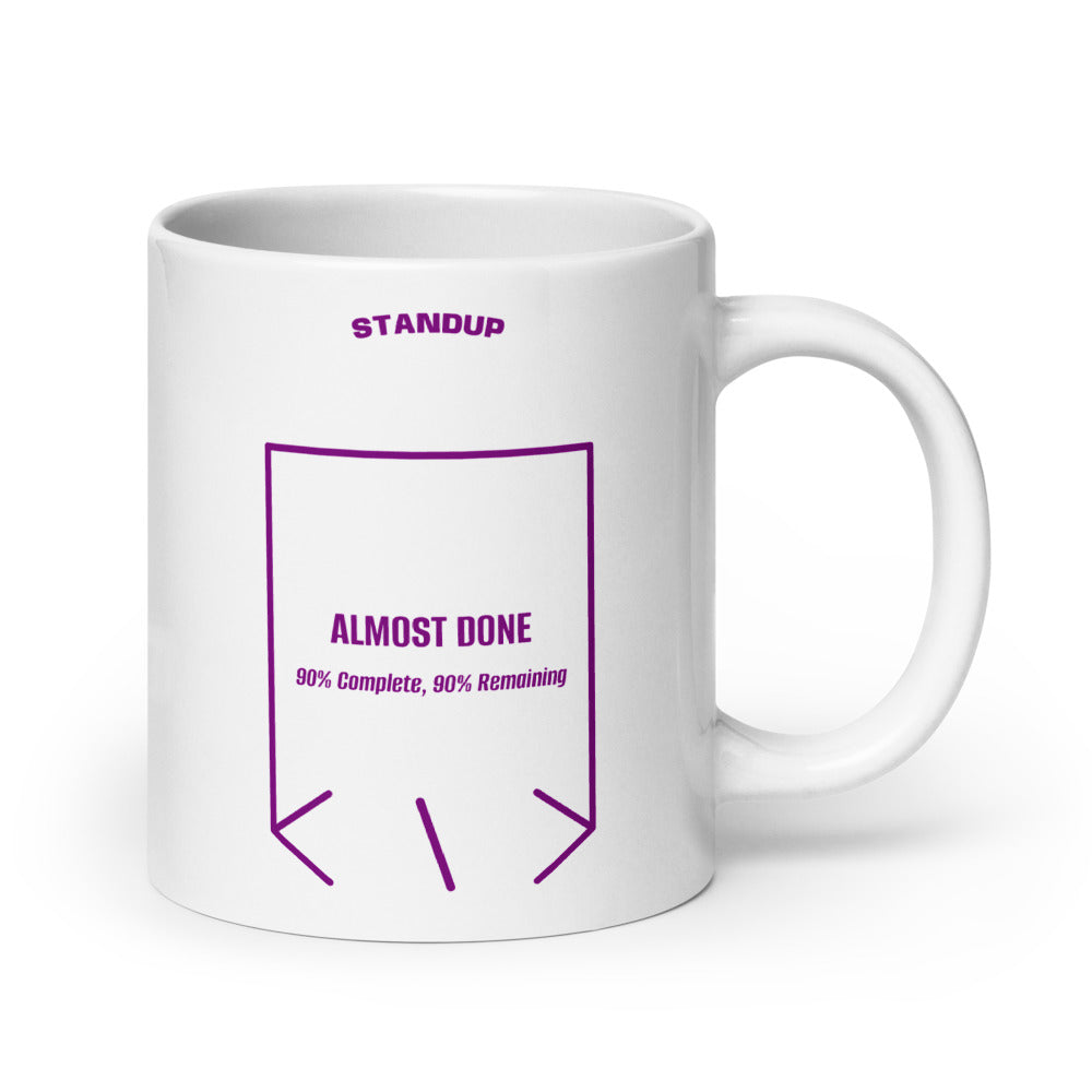 Almost Done — White Purple back mockup (20 oz)