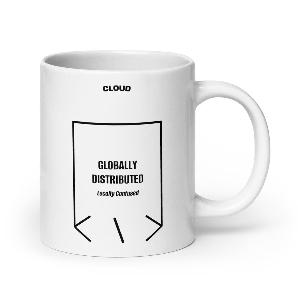 Globally Distributed — White Black back mockup (20 oz)