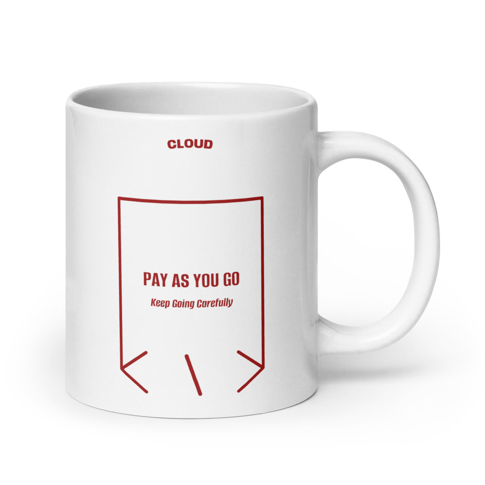 Pay As You Go — White Brown back mockup (20 oz)