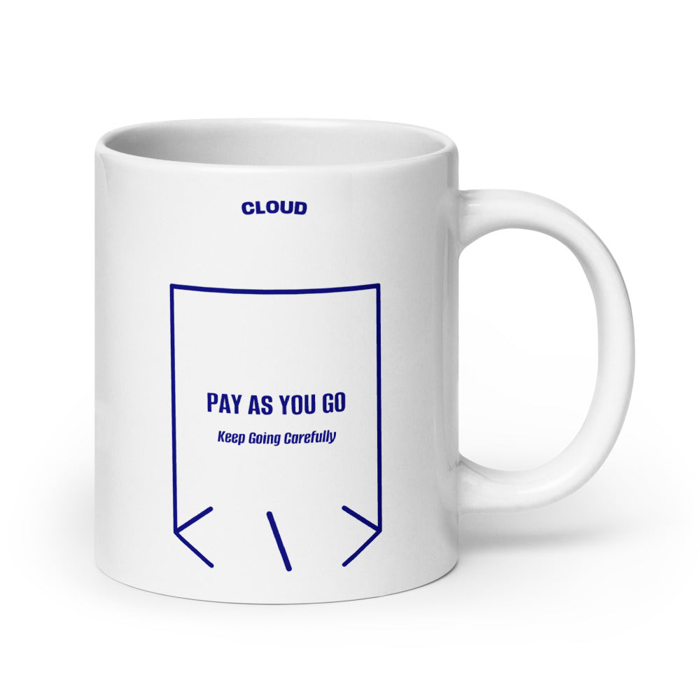 Pay As You Go — White Navy back mockup (20 oz)