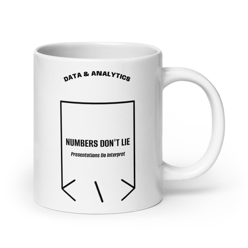 Numbers Don't Lie — White Black back mockup (20 oz)