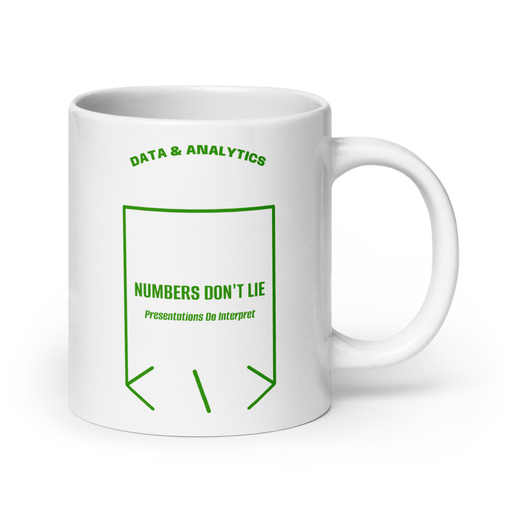 Numbers Don't Lie — White Green back mockup (20 oz)