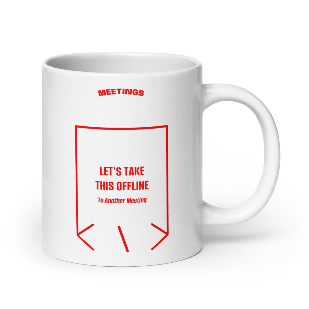 Let's Take This Offline — White Red back mockup (20 oz)