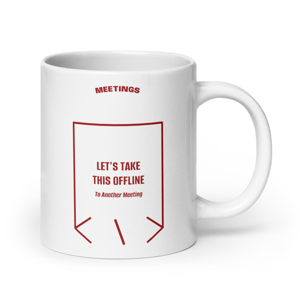 Let's Take This Offline — White Brown back mockup (20 oz)
