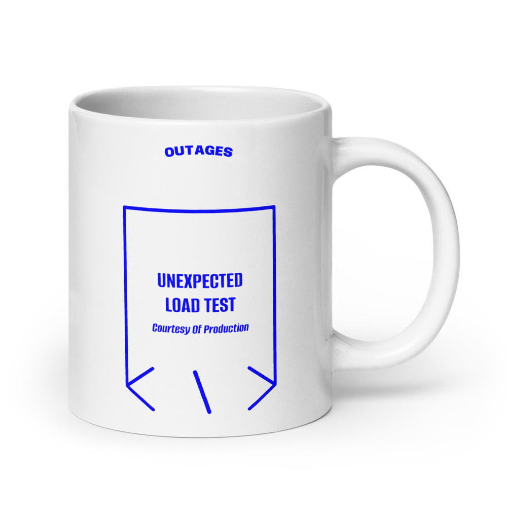 Unexpected Load Test — White Blue back mockup (20 oz)