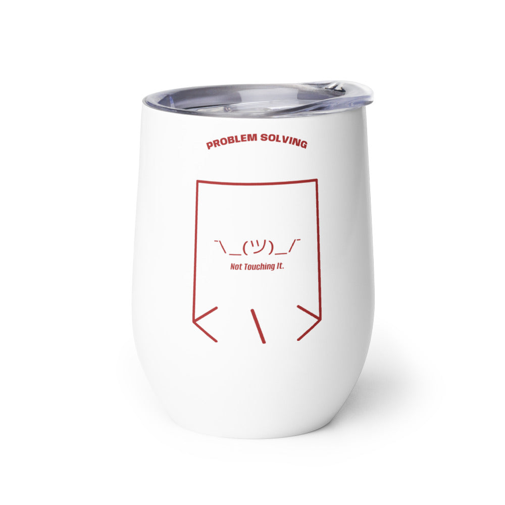 ¯\_(ツ)_/¯ — White Brown back mockup (12 oz)
